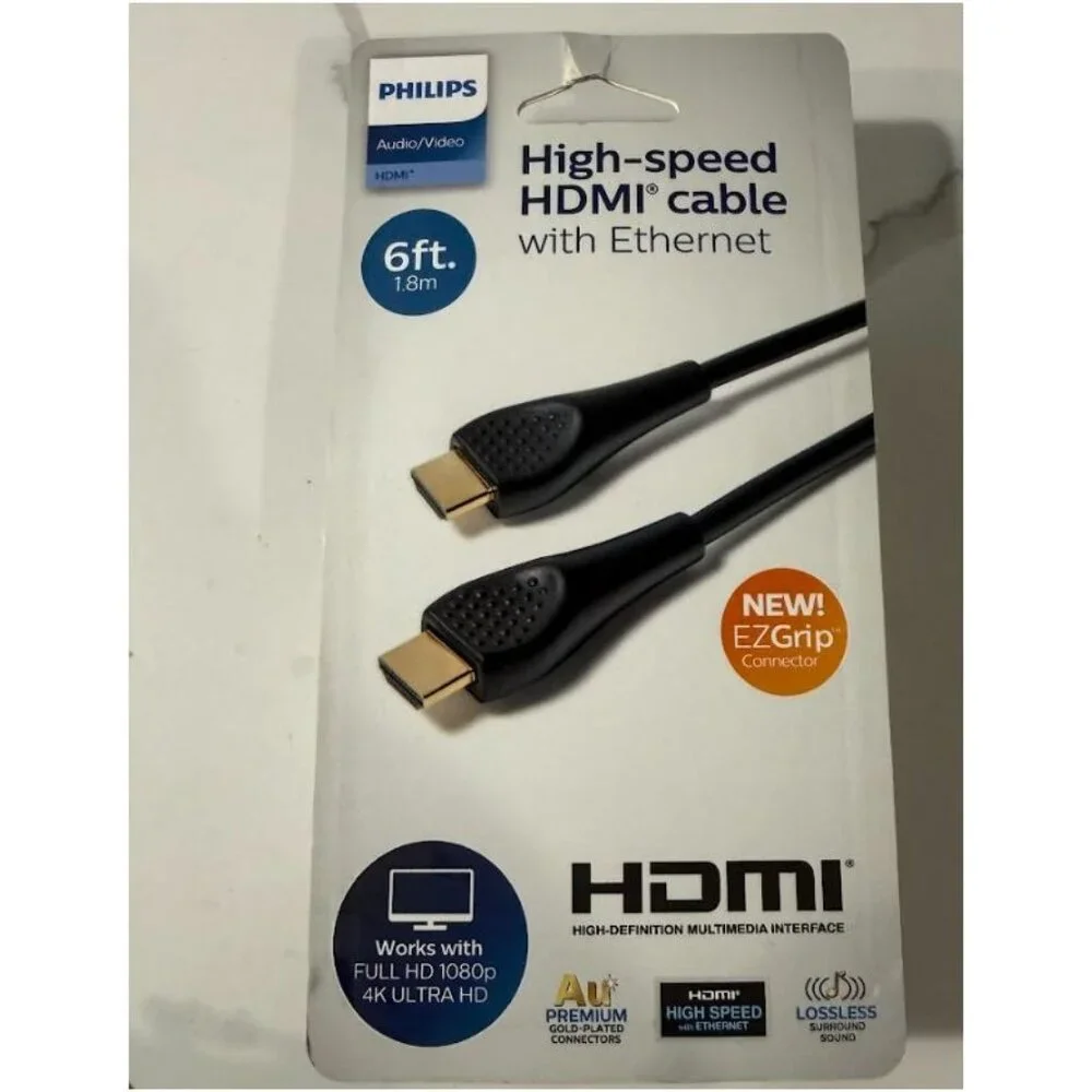 Philips 6ft High Speed HDMI Cable with Ethernet